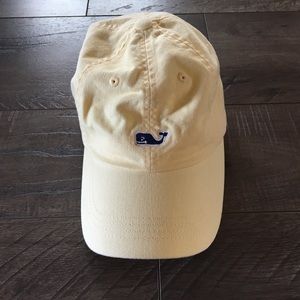 Yellow Vineyard Vines Whale Logo Baseball Hat